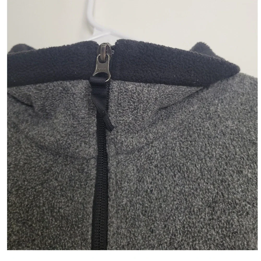 The North Face Mens Grey Quarter Zip Fleece Pullover Jacket Small S Regular